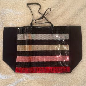 Victoria’s Secret Sequined Black Tote, New, without tags